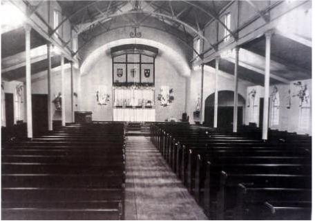 The Irwell Lane Tin Church interior